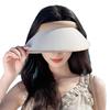 Women's summer visor hat with wide brim, UV protection, suitable for outdoor beach and seaside trips