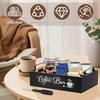 Wooden Coffee Rack Portable Desktop Tea Coffee Bean Storage Organizer Vintage Coffee Storage Holder Home Coffee Accessories