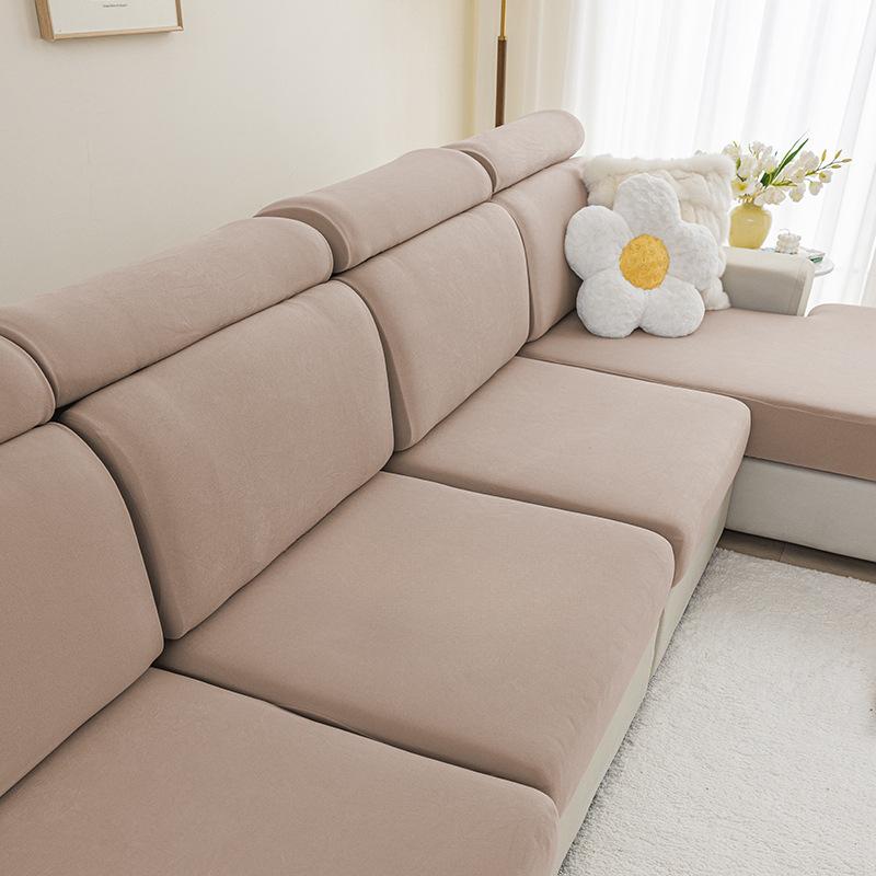 Simple Double-Layer Sofa Elastic Non-Slip Sofa Slipcover Living Room Four Seasons Universal Breathable Thickening Sofa Cushion Cover