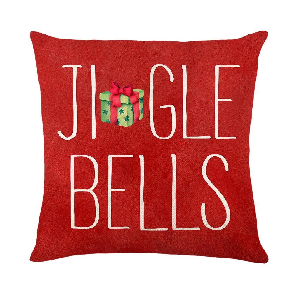 Christmas Pillow Holiday Home Living Room Sofa Cushion Cover Truck Print Polyester Pillow