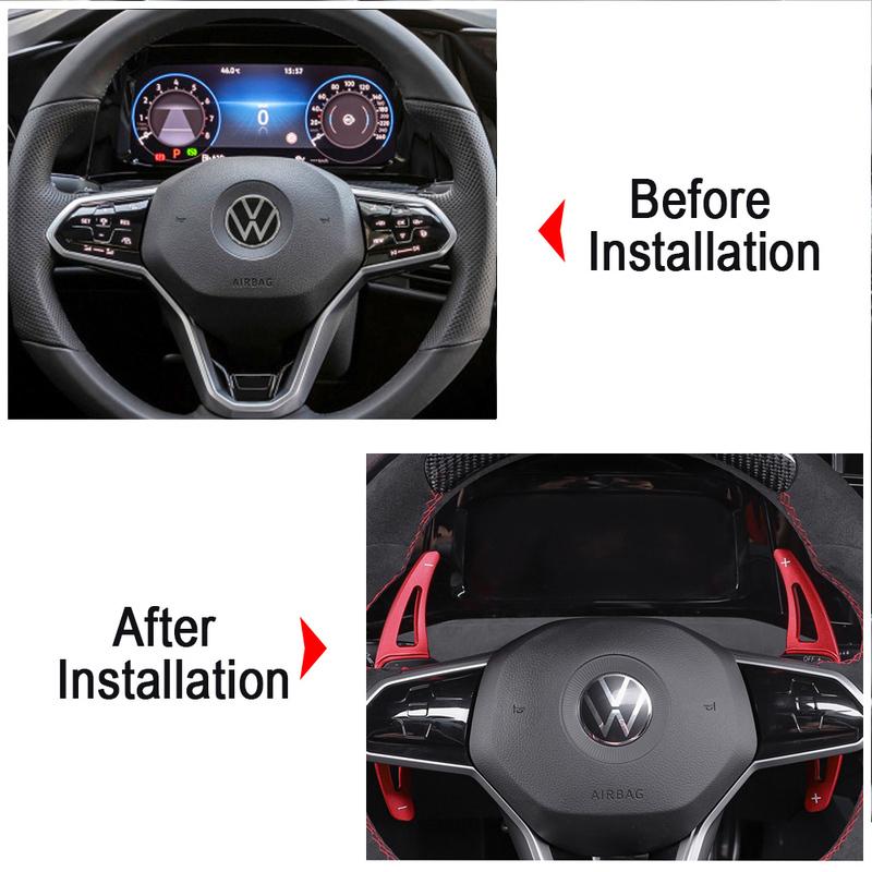 Car Paddle For Volkswagen Golf MK7 7.5 8 VW Polo MK6 Touareg Tiguan Car Steering Wheel Extension Shifter Aluminum DSG Gear Shift