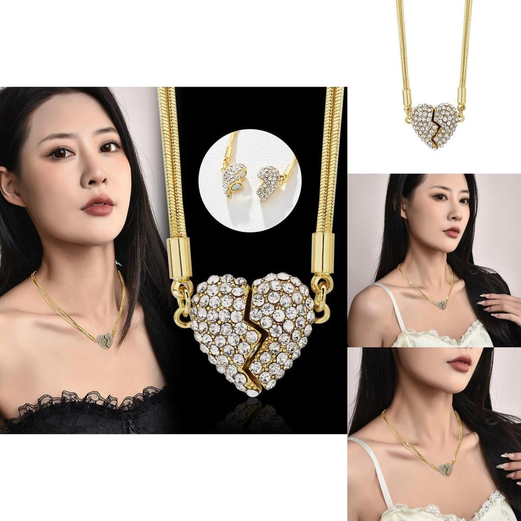 Unique Magnetic Heart Necklace For Women Stylish And Elegant Titanium Steel Design