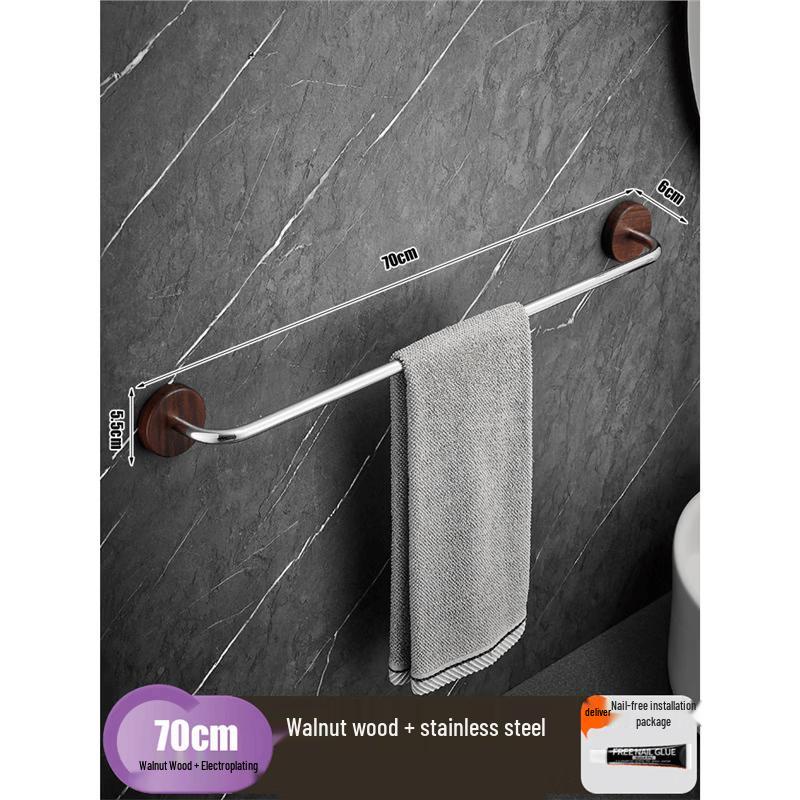 MDNG Stainless Steel Bathroom Towel Rack with Shelf