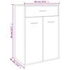 Shoe Cabinet Concrete Grey 60 X 35 X 84 Cm Particleboard