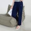 New ArrivalS Open Run Women S Simple Cotton Embroidered waiStband Straight pantS
