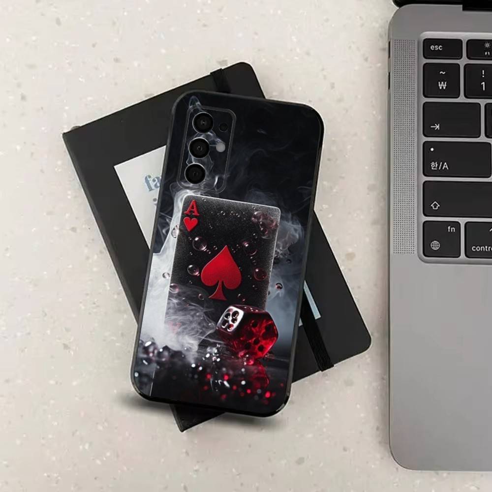 

Poker Dream Ace For Samsung Galaxy A73,31,Note,22,71,53,32,72,41,8,9,52,J7,Soft Black Silicone Cover Case SamsungA13 5G