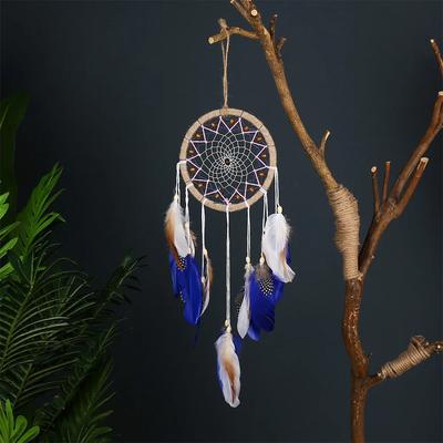 Traumfänger für Schlafzimmer Handgefertigtes Handwerk Traditioneller Feder-Traumfänger Hängende Wanddekoration Ornament für Studentenwohnheim Wohnzimmer