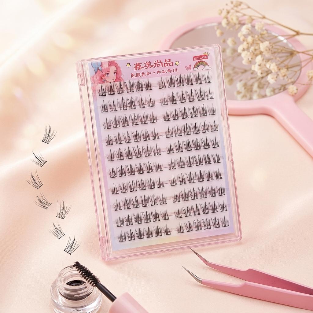 10 Pairs Self Adhesive Sunflower False Eyelashes Natural Volume Curling Design For Daily Use Glucose-free sunflower