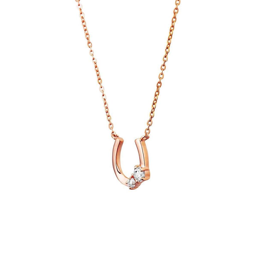 Used Canal 4 Silver Pink Gold Necklace 151914121008