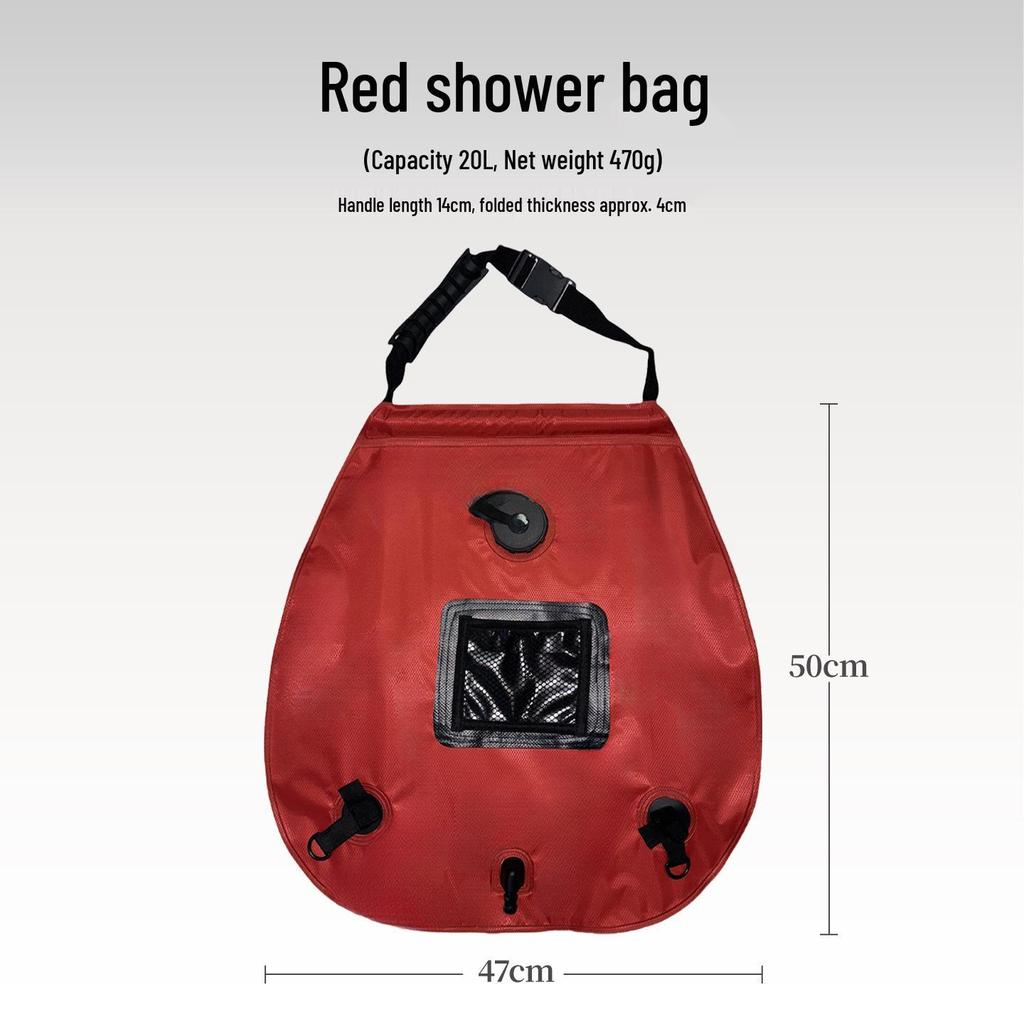 Portable Thickened Solar Shower Bag for Outdoor Camping and Water Storage