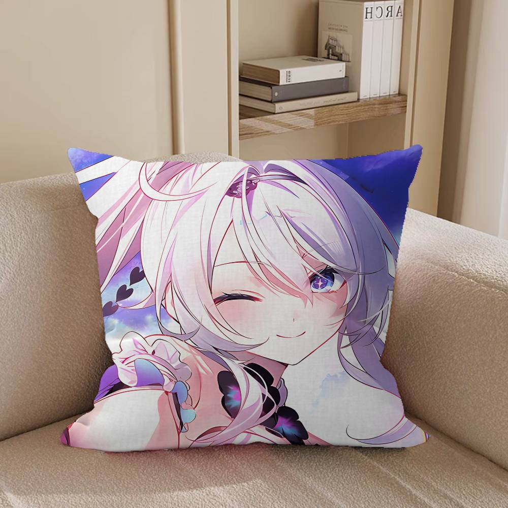 Honkai-i Impact K-kiana Pillow Case Removable Washable Cushion Cover – All-Season Soft Linen