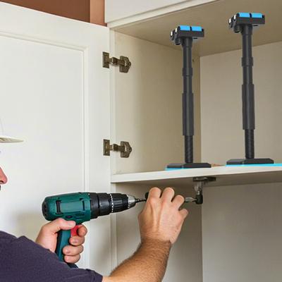 1/2 Stück Höhenverstellbarer Schrankstütze Schwerlast Hohe Tragfähigkeit Küchen- Badezimmerschrank Halterung