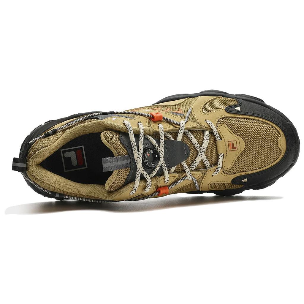 Fila Fluid 4 Kocia Łapa 4.0 Skóra Siateczkowa Wszechstronne Wygodne Niskie Buty Codzienne Męskie trampki Brązowy Czarny F12M342107FFC