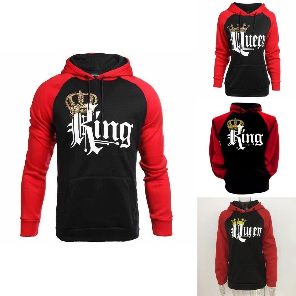 Luxurious King And Queen Crown Couples Matching Hoodies For Men And Women
