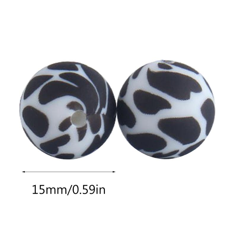 20pcs Silicone Beads with 15mm Diameter Food Grade Baby Teethers Beads Silicone BPA Free For Necklaces Pacifier Holder