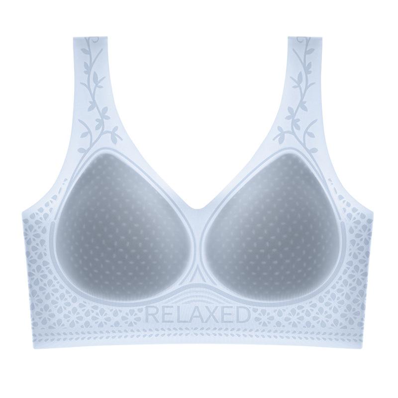 New fixed cup summer ultra-thin vest bra seamless steel rim summer ice silk bra