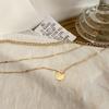 European & American Multi-layer Round Disc Pendant Clavicle Necklace - Cool, Stackable Fashion for Women