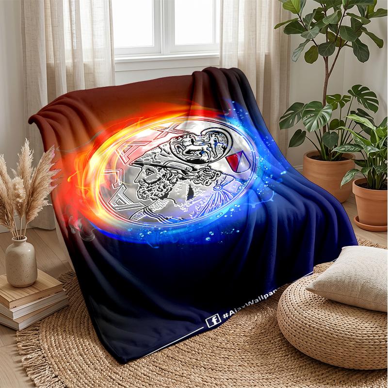 Ajax Amsterdam Theme blanket Soft Flannel Fleece Blanket Warm Lightweight Throw Blanket for Home Sofa Bed
