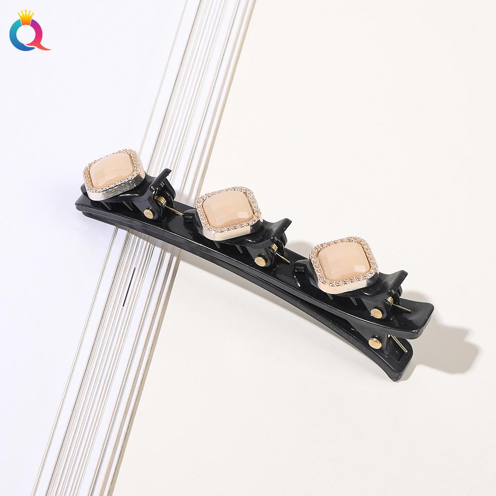 Vierblättriges Kleeblatt Blume Haarspange Damen Gebrochene Haarspange Flecht-Finishing-Artefakt Seitenklammer Ponyklammer