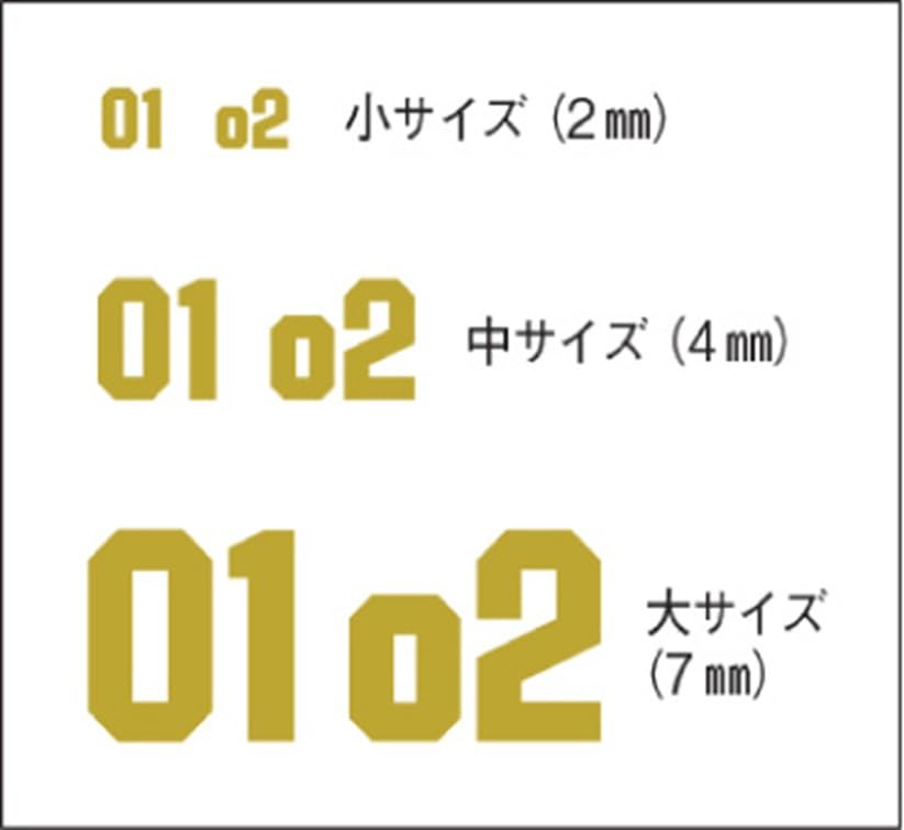 Hobby Japan HJ Modelers Decal Numbering 02 Mirror Gold Plastic Model Decal HJM004D7