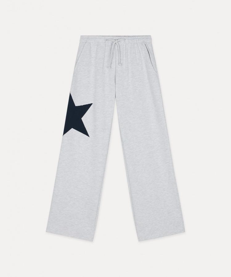 Seobdyudeu Side Ster Broek (Parel Grijs Melange)