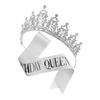 TEMPNAP Rhinestone Crown Headband for Women Wedding Party Zine Alloy Comfortable Fit Elegant Hair Accessory for Birthday