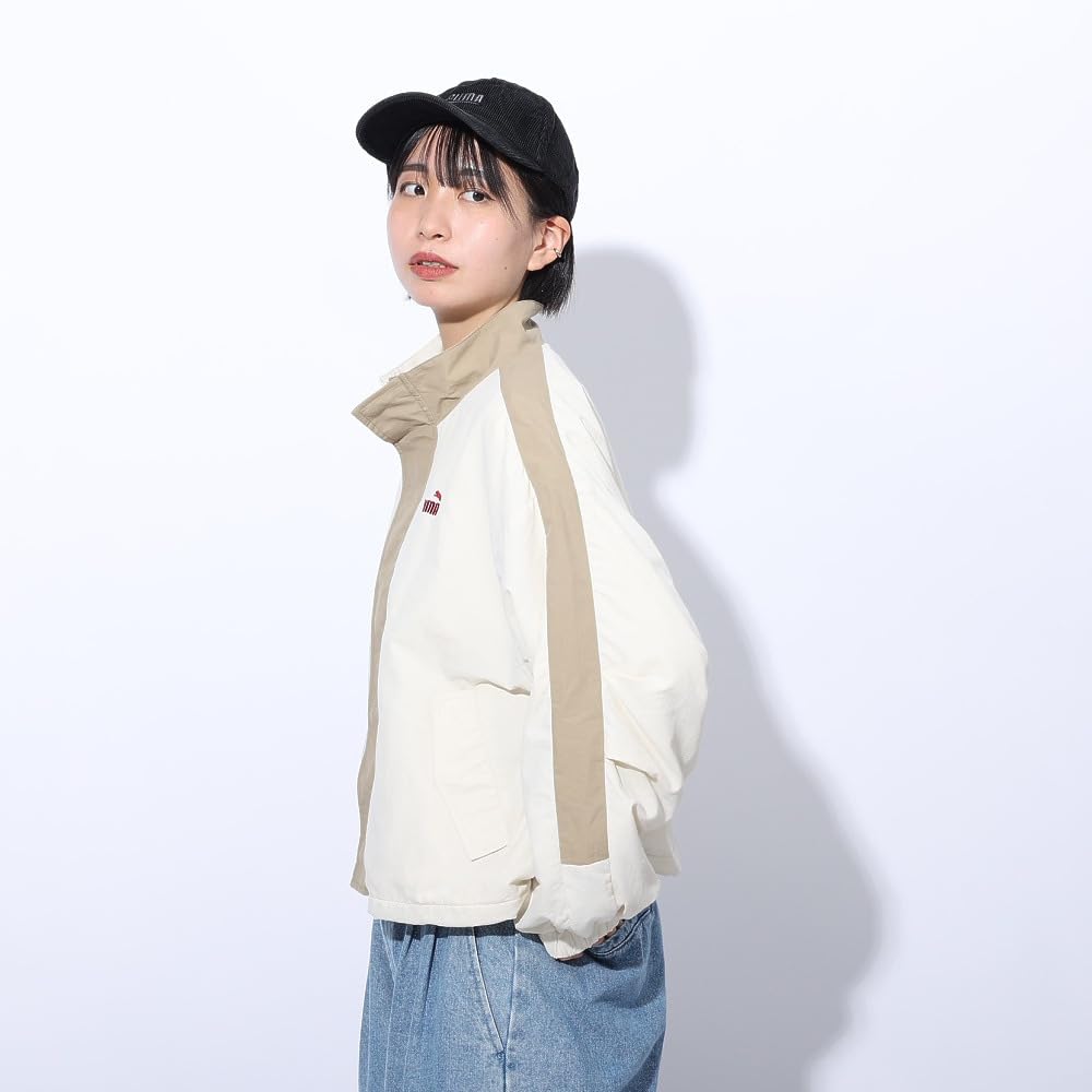 PUMA Windproof CORE HERITAGE Woven Track Jacket in Alpine Snow 2024 Color Women's One-Line (683594) (87), Fall/Winter