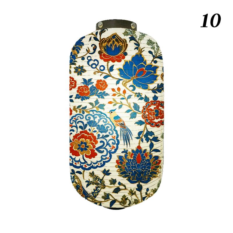 Oriental Style Festival Cloth Lanterns Antique Phoenix Printed Lantern Sushi Cuisine Advertising Sign Party Decoration Ornaments