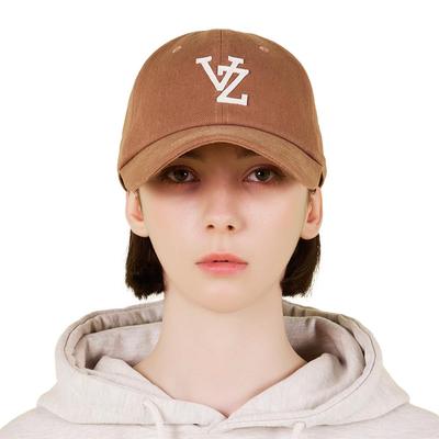 Monogram Applique Over Fit Washing Ball Cap Brick [VARZAR]