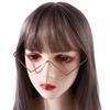 Eyewear Decoration Gold Fake Glasses Glasses Frame Triangle Glasses Frame Rhinestones Glasses Frame