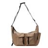 New trendy fashion women's shoulder bag large capacity messenger bag tooling style casual cloth bag