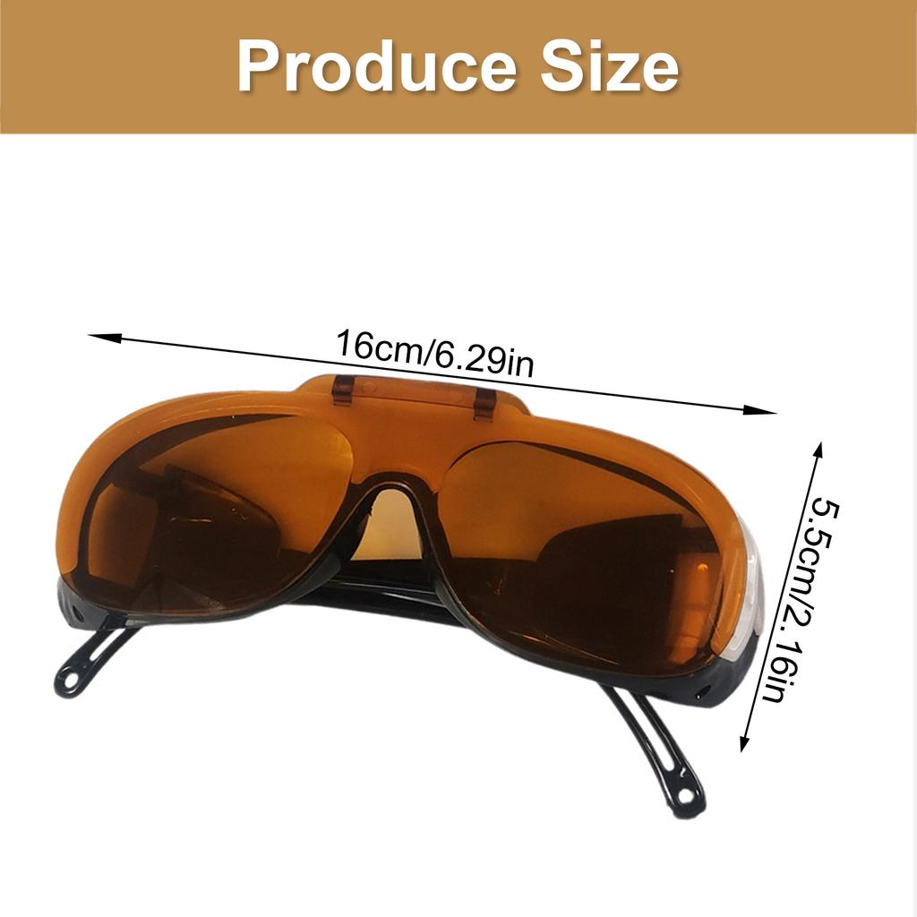 ABS Flip Up Welding Safety Glasses With Antiscratch Lens Lightweight For Radiation Protective And Helmet Compatibility