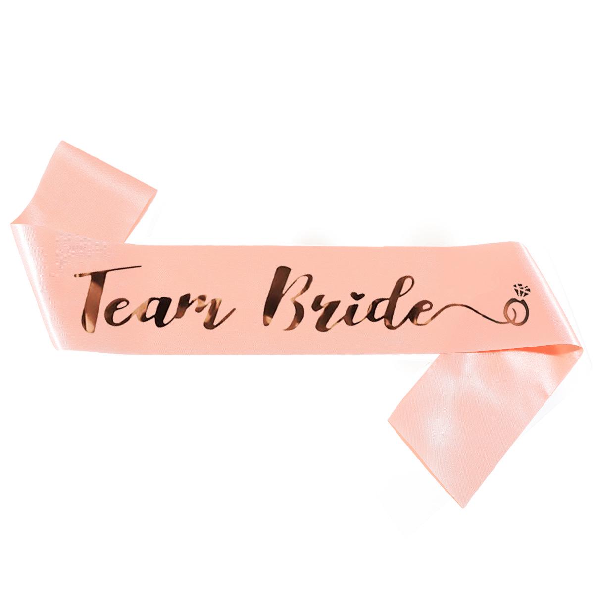 Трансграничный свадебный плечевой набор: Команда Невесты Девичник Ленты и Повязки One Size