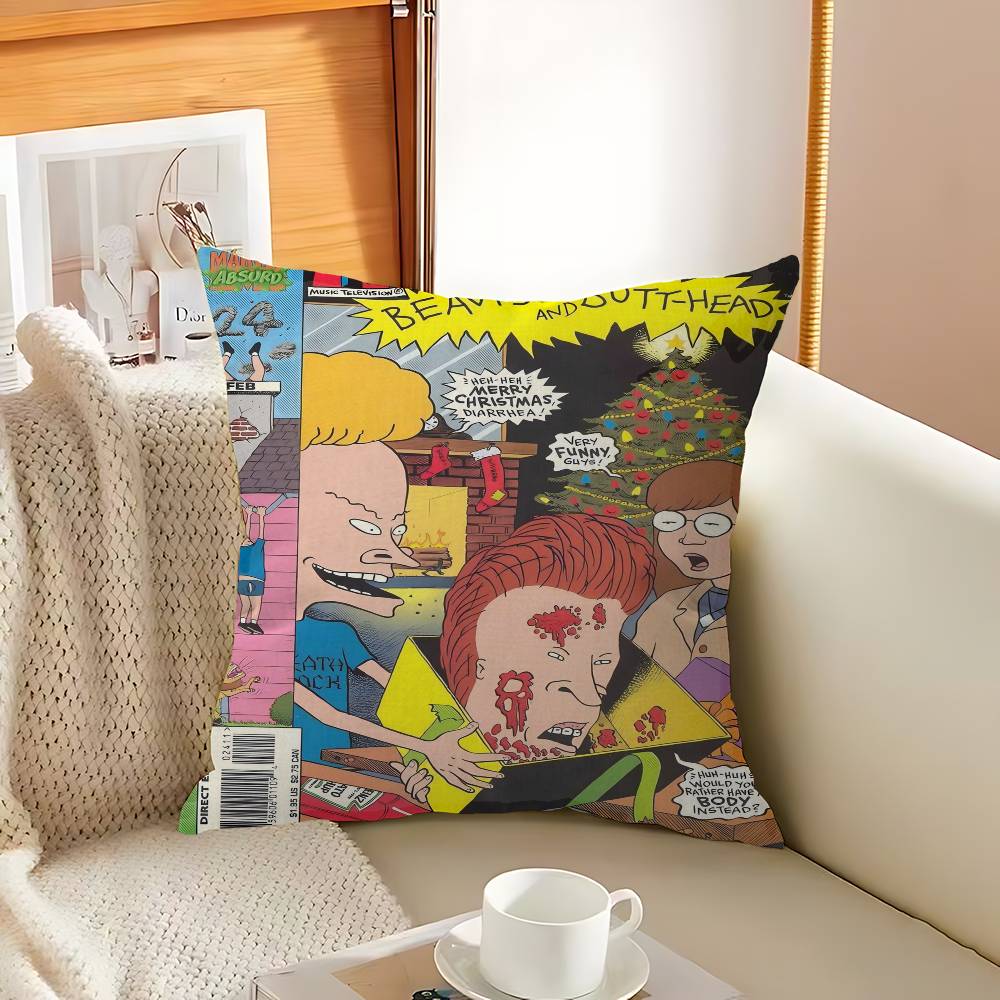 

Anime B-Beavis A-And B-Butthead 45*45cm Cushion Cover Pillow Cover Decor Pillowcase Home Pillowcase for Couch Pillow 12x12Inch