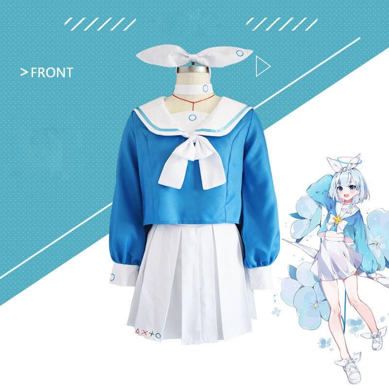 Archives Blue Arona Cosplay Costume Jk Sailor Uniform Skirt Suit Fans Accessory