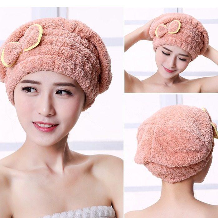 Ultra Absorbent Thiened Hair Drng Cap Women's ampoo Cap Qui Dry Bath Cap Towel Headscarf Coral Fce Home Textile
