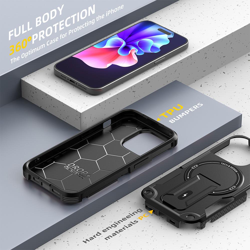 Armor Magnetic Phone Case for iPhone 11 12 14 16 Pro 16 15 14 13 12 Pro Max for Samsung S21 A35 A36 S22 S23 S24 Ultra FE High Quality Shockproof Shell
