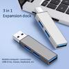 Efficiency USB C Hub 3Ports USB3.0 Hub for 5Gbps Data Transfer USB2.0 480Mbps