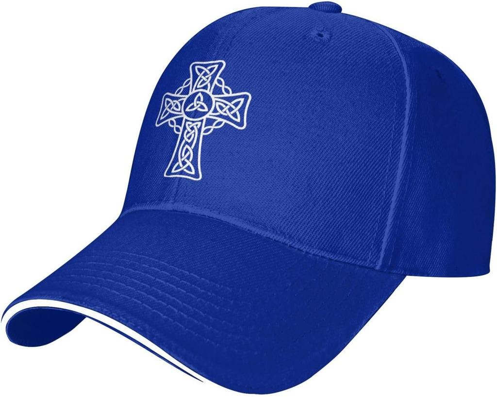 Celtic Cross Knot Irish Warrior Print Baseball Cap Polyester Adjustable Unisex Casual Sun Hat