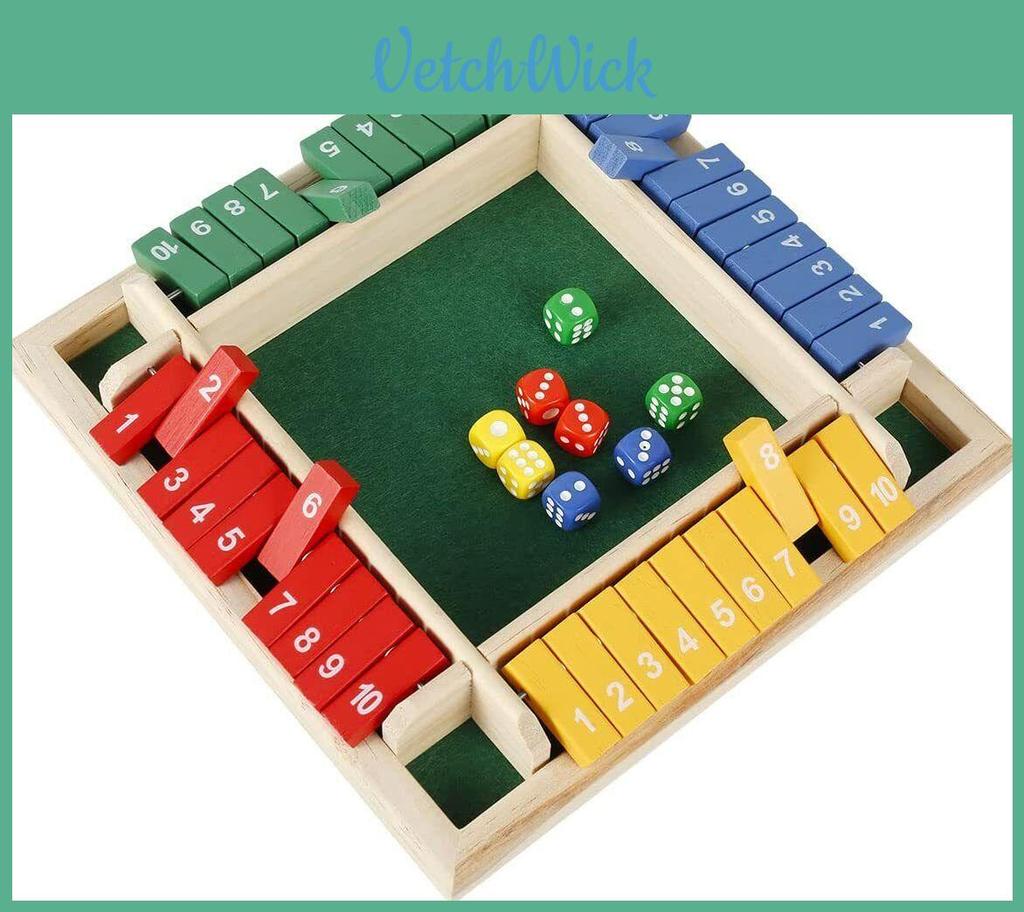 Educational 1-10 Numbers Shut The Box Dice Board Game For Kids