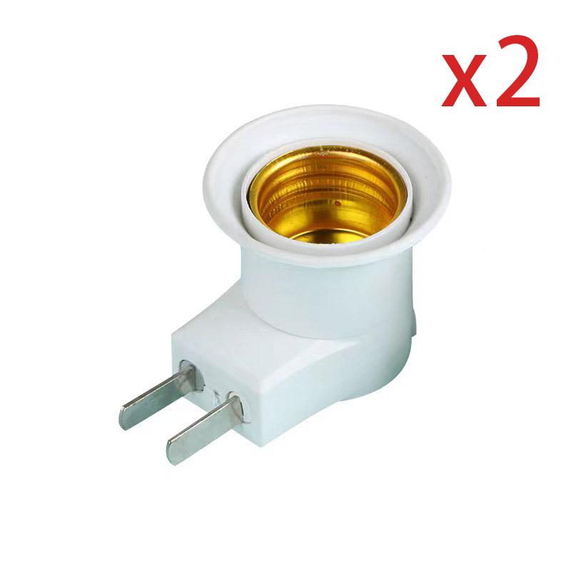 

Hot Sell Practical White E27 LED Light Socket To EU Plug Holder Adapter Converter ON/OFF For Bulb Lamp e27