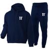 Directly from the Manufacturer Autumn and Winter Men's Casual Hooded Suit Men's Trend Fleece Sweater Sweatpants Sports Men's Two-piece Set