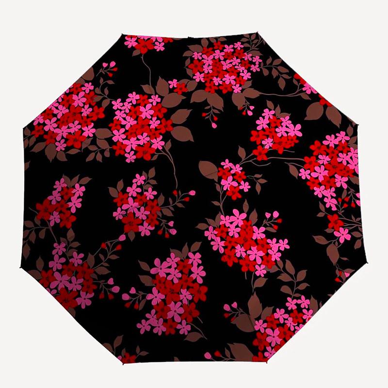 1pc Floral Pattern Design Umbrella with Plastic Handle,Suitable for All Seasons Umbrellaptys26002