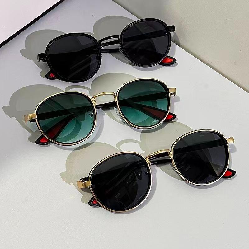 UV Protection Lightweight Comfortable Durable High Quality Retro Alloy Metal Round Shaped Male Female Sun Glasses