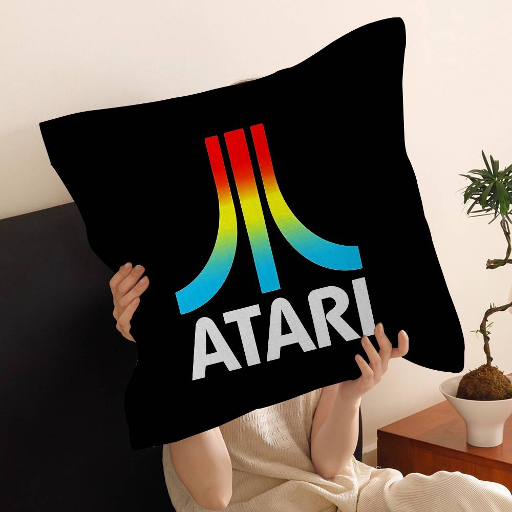 A-Atari Logo Cushion Cover Pillow Cover Decor Pillowcase Printed Cushion Case for Couch