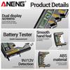 2026 Universal Battery Tester ANENG BT173 Battery Detector Test C D AA AAA N 9V Cell Button Meter Visual Display High Precision Testing Tester Tools