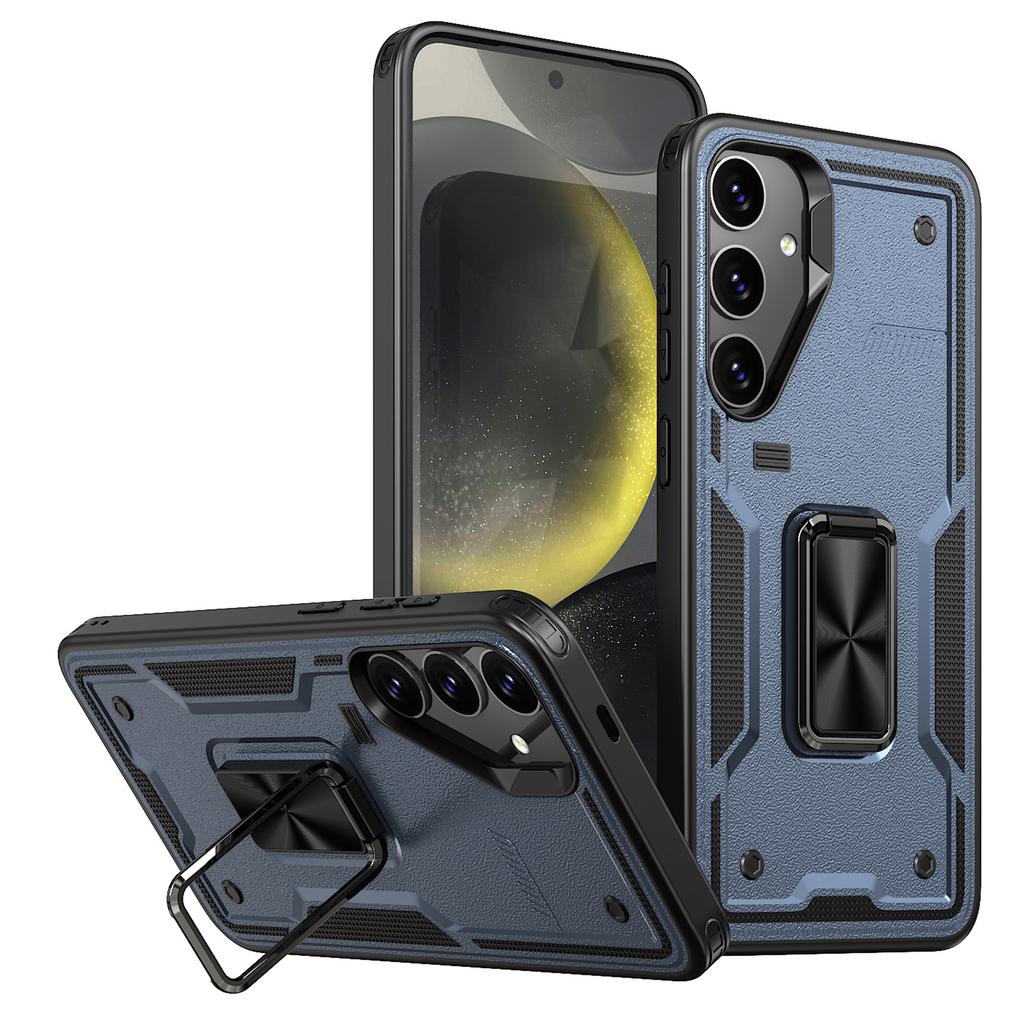 For Samsung Galaxy S25+/S24+ Case Ring Kickstand Anti-Drop PC+TPU Phone Cover