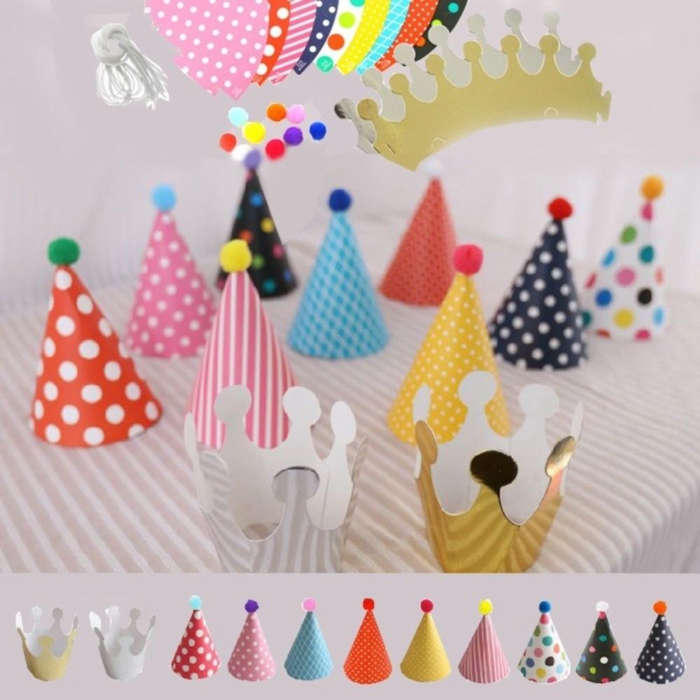 Colorful Party Cone Hats Polka Dot Birthday Crown Hat Birthday Party Hats  Festival Celebration