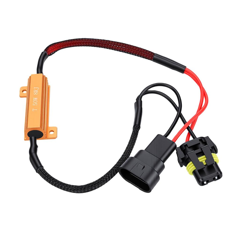 2pcs 9005 9006 LED Load Resistor Kit 50W Headlight Bulb Decoder Universal for Most Cars