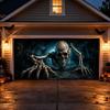7 x 16 FT Halloween Garage Door Cover Giant Scary Skeleton Backdrop Banner Ha...